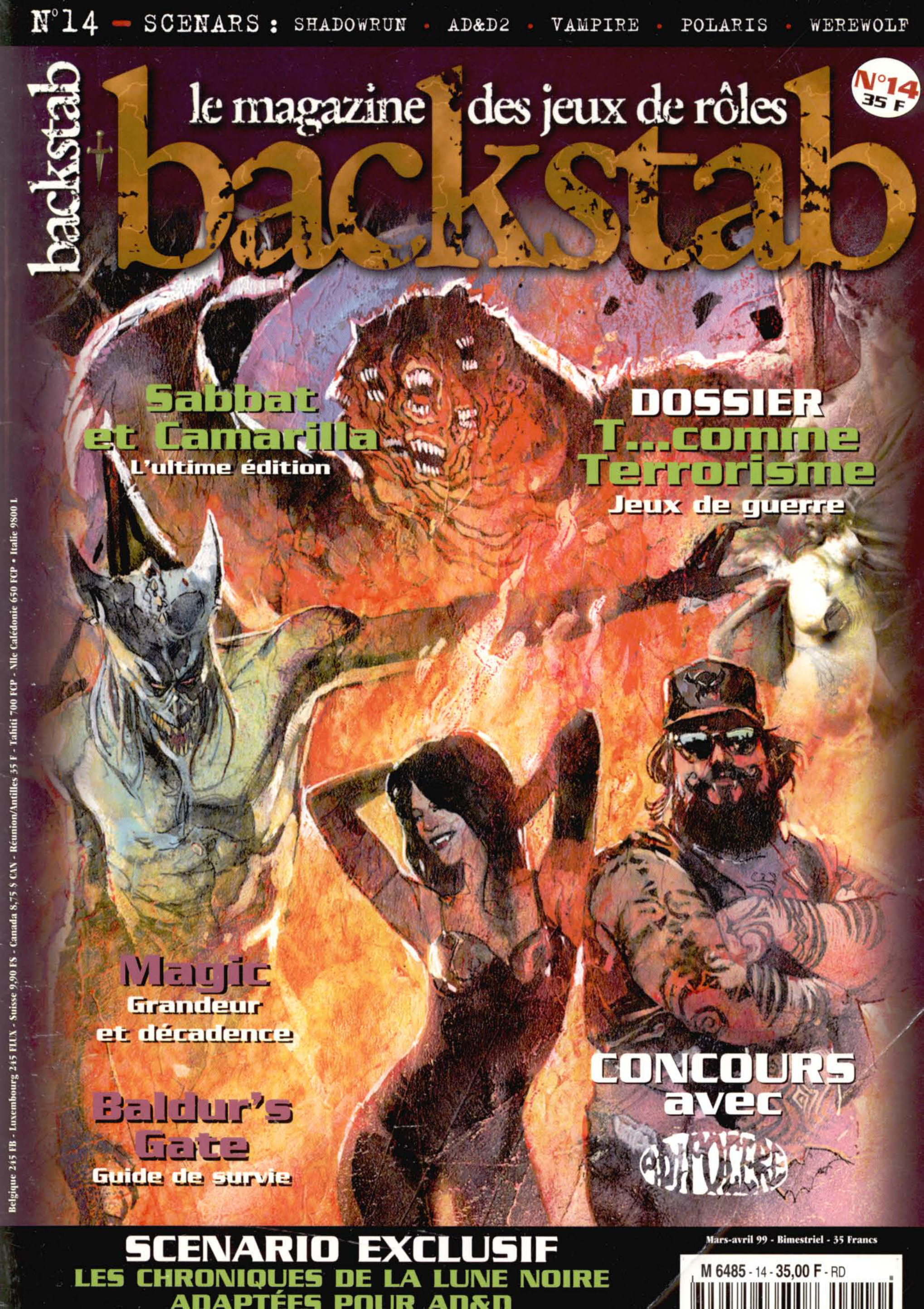 Première page de backstab numero14
