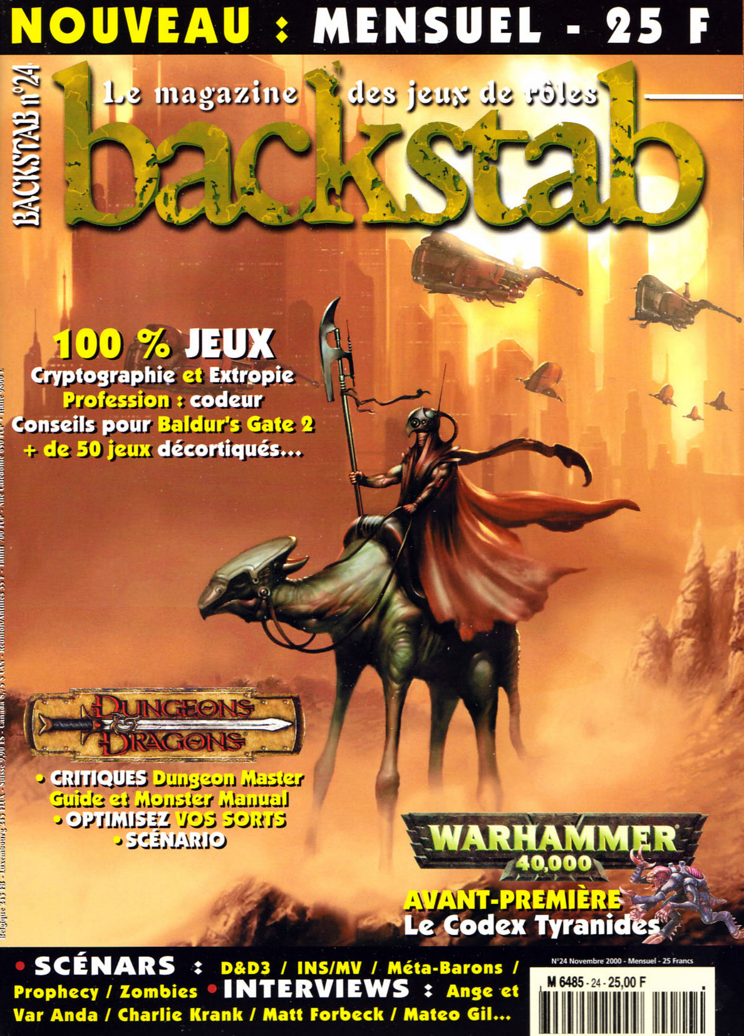 Première page de backstab numero24