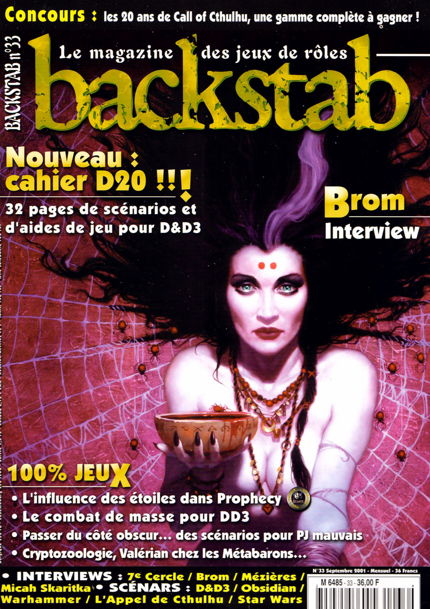 Première page de backstab numero33