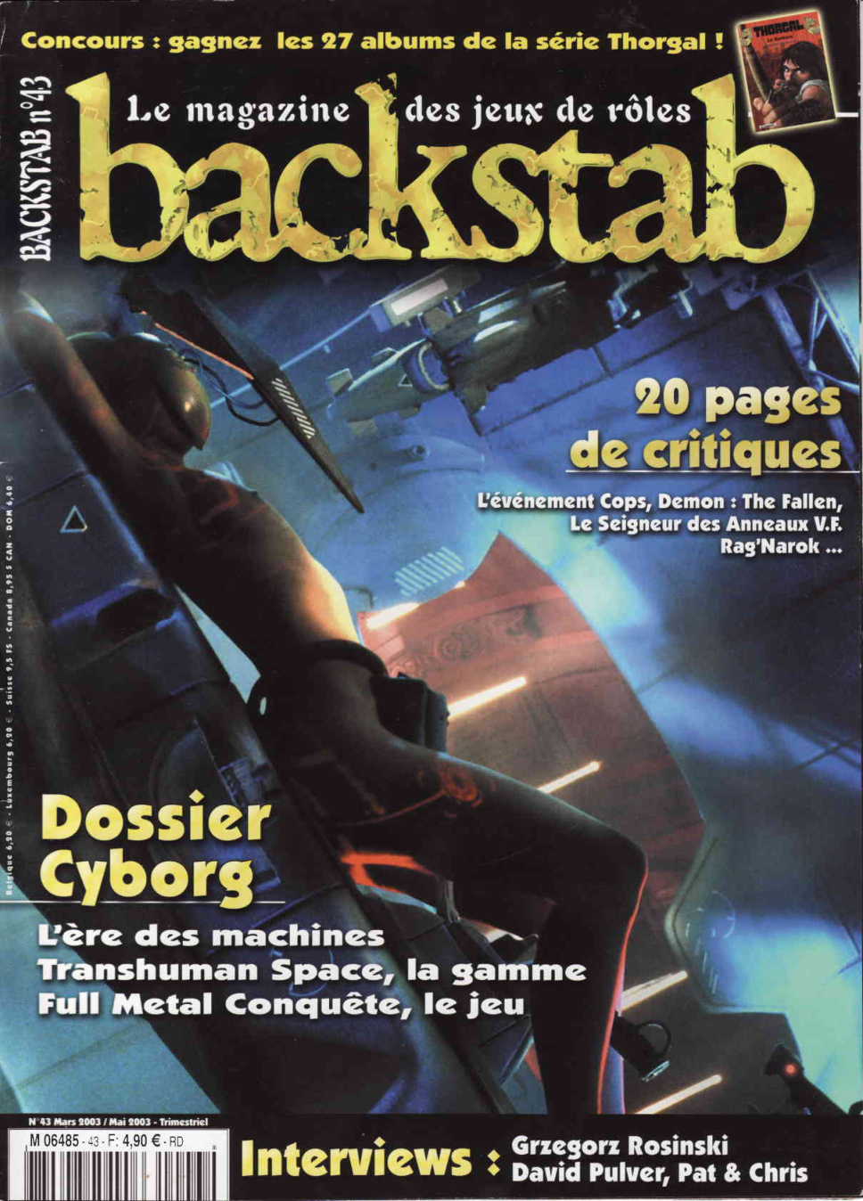 Première page de backstab numero43