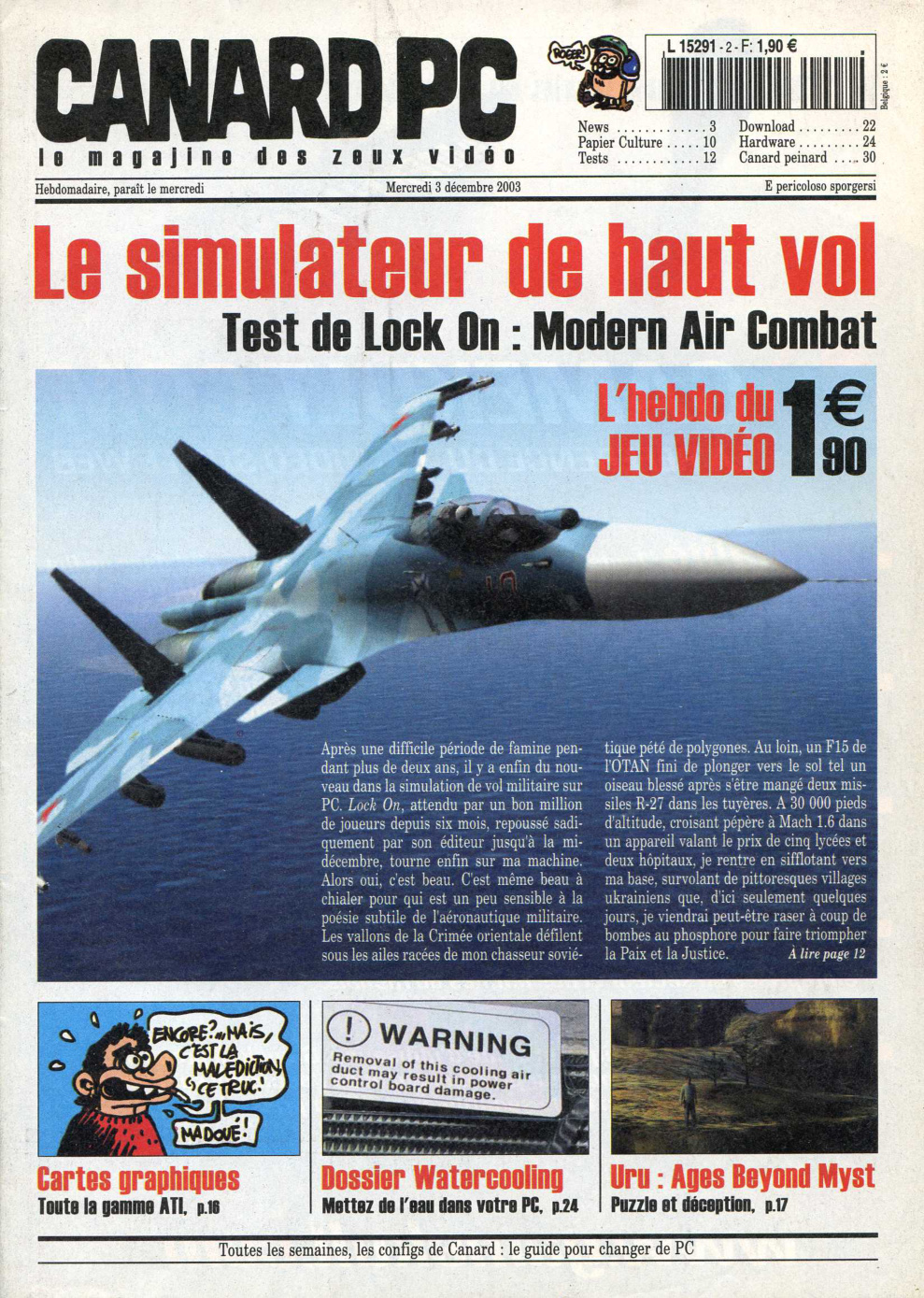 Première page de canardpc numero002