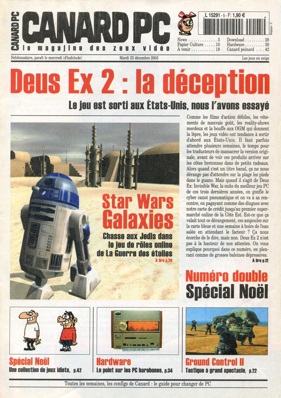 Première page de canardpc numero005