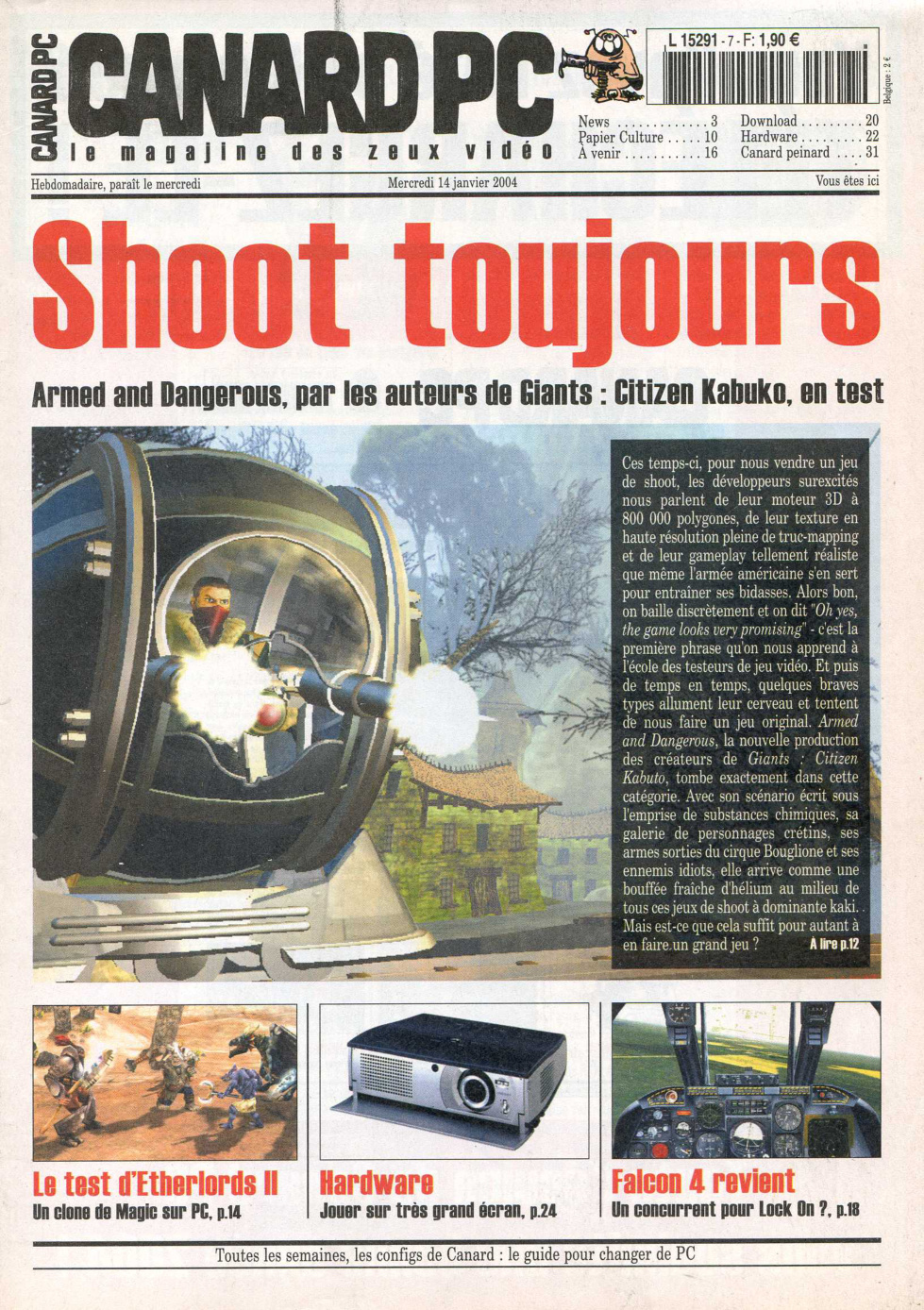 Première page de canardpc numero007