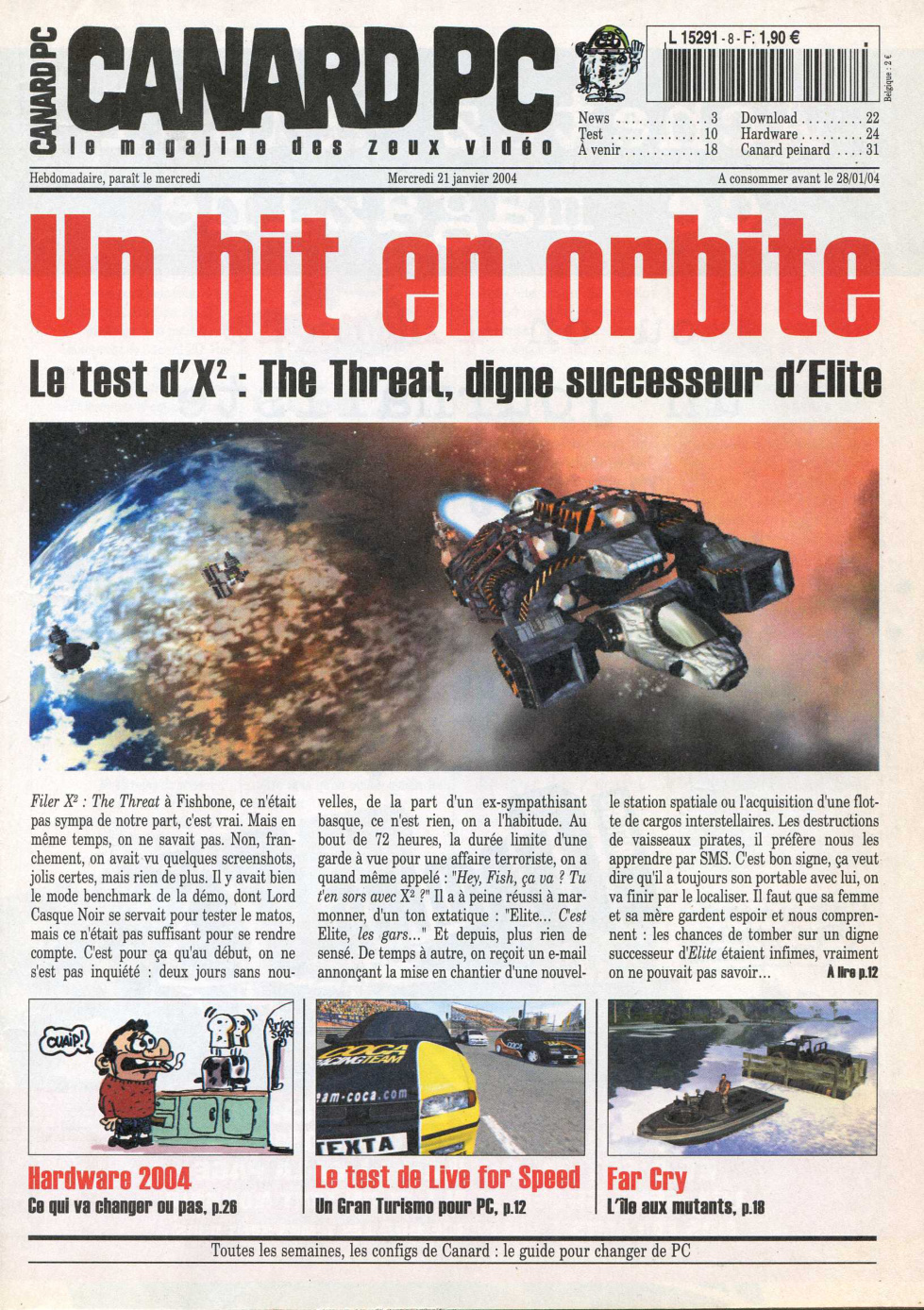Première page de canardpc numero008