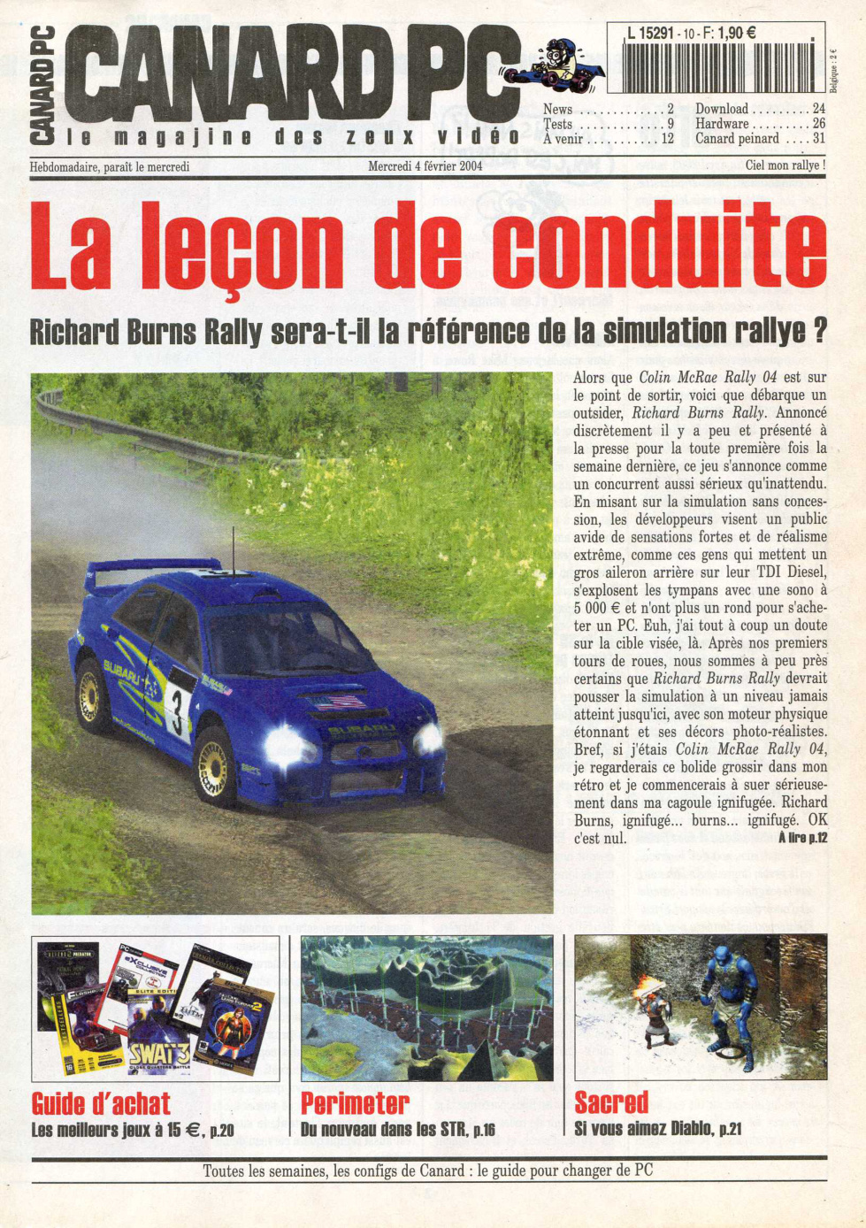 Première page de canardpc numero010