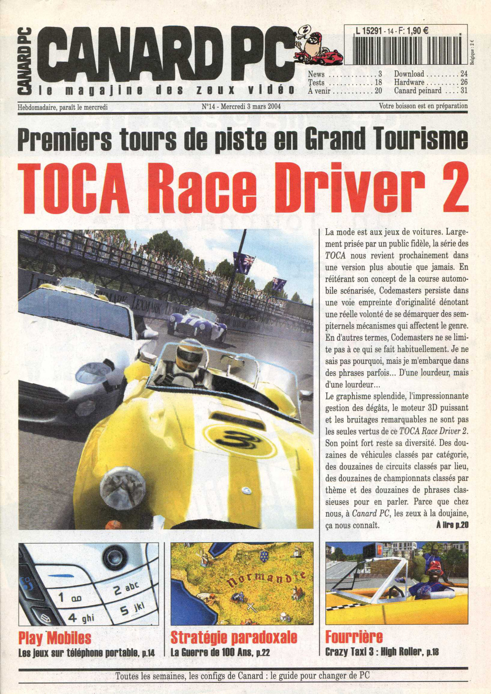 Première page de canardpc numero014