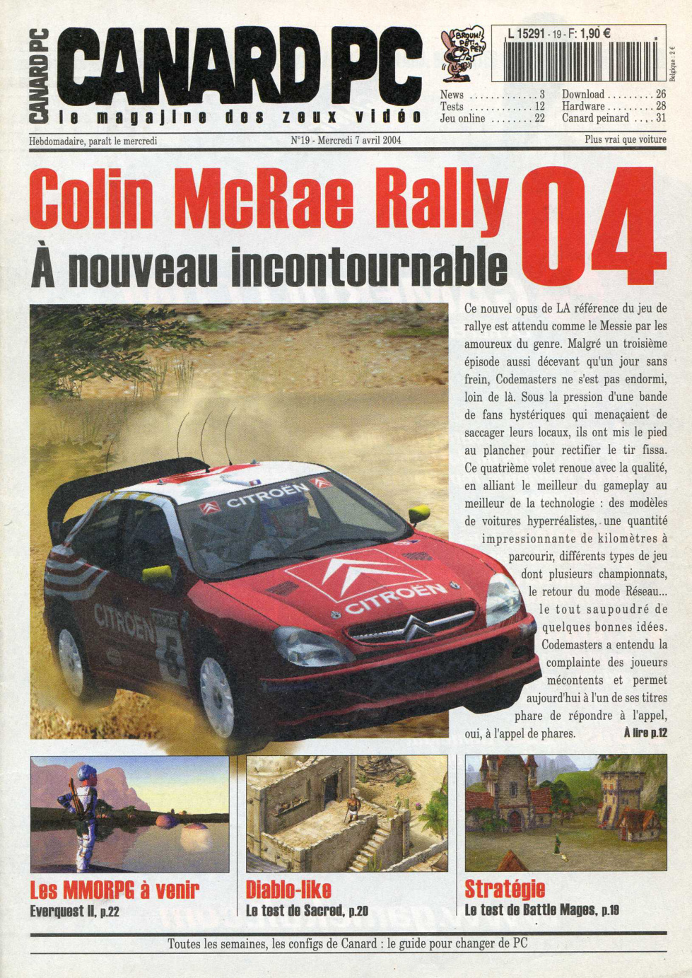 Première page de canardpc numero019
