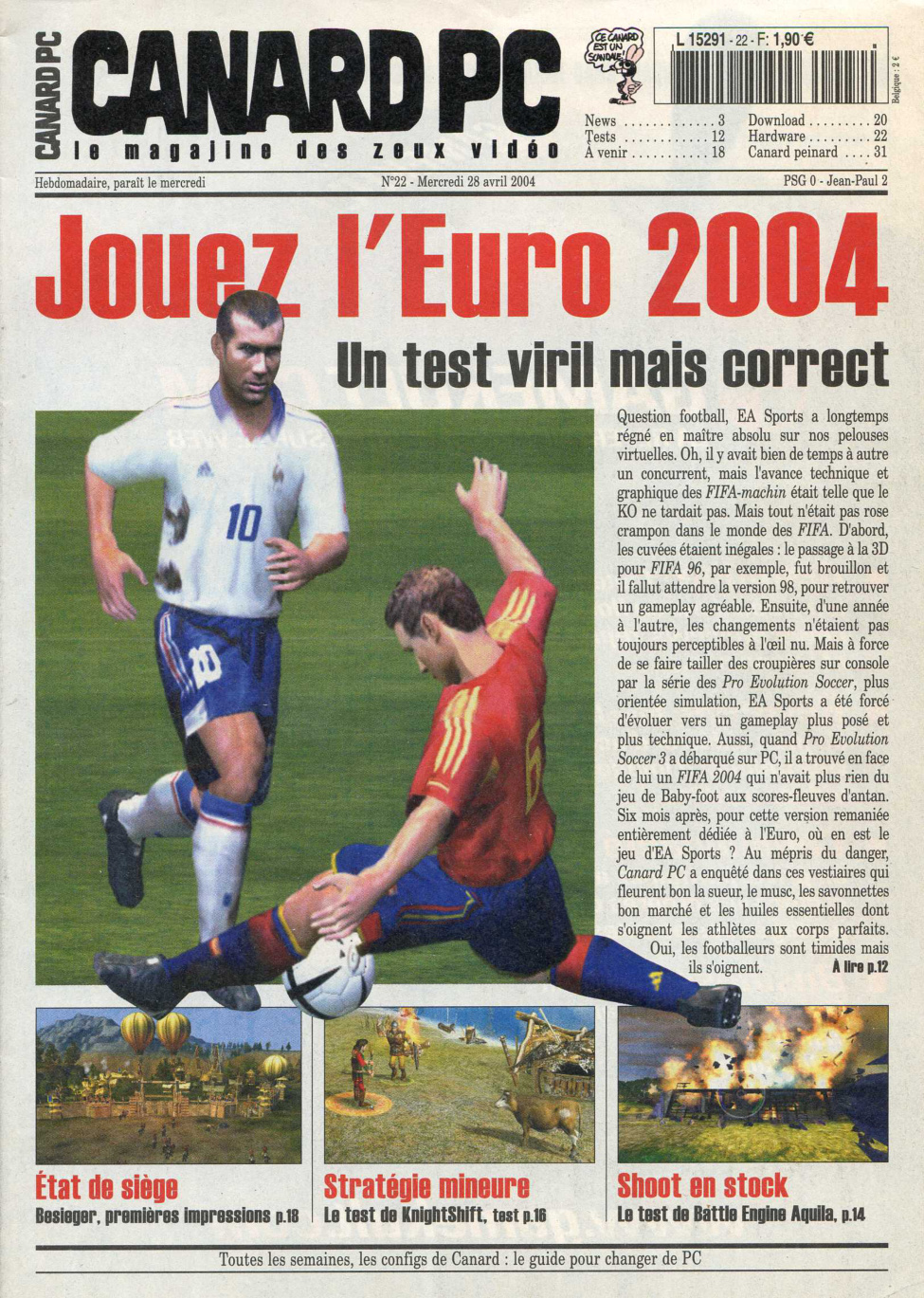 Première page de canardpc numero022