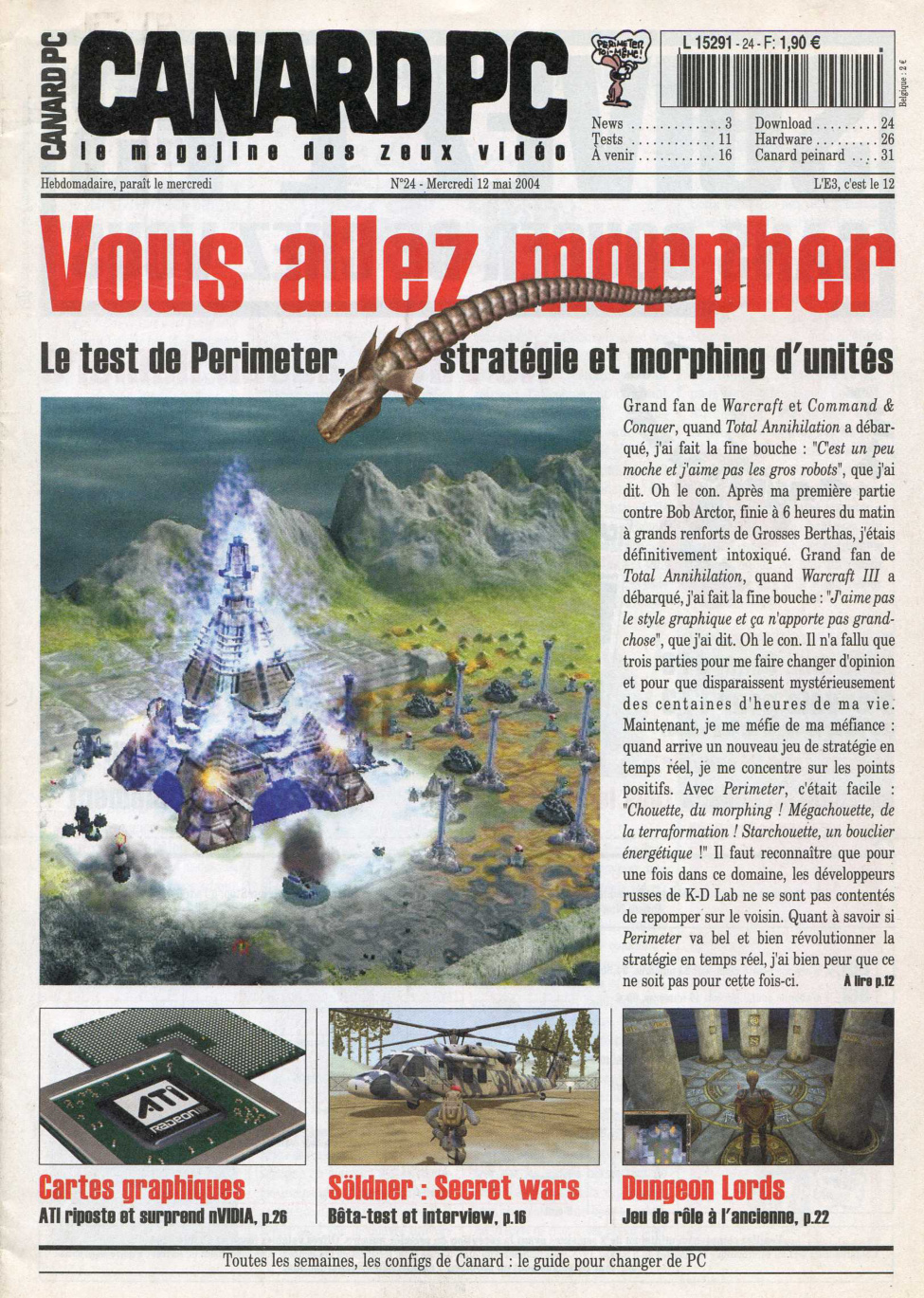 Première page de canardpc numero024