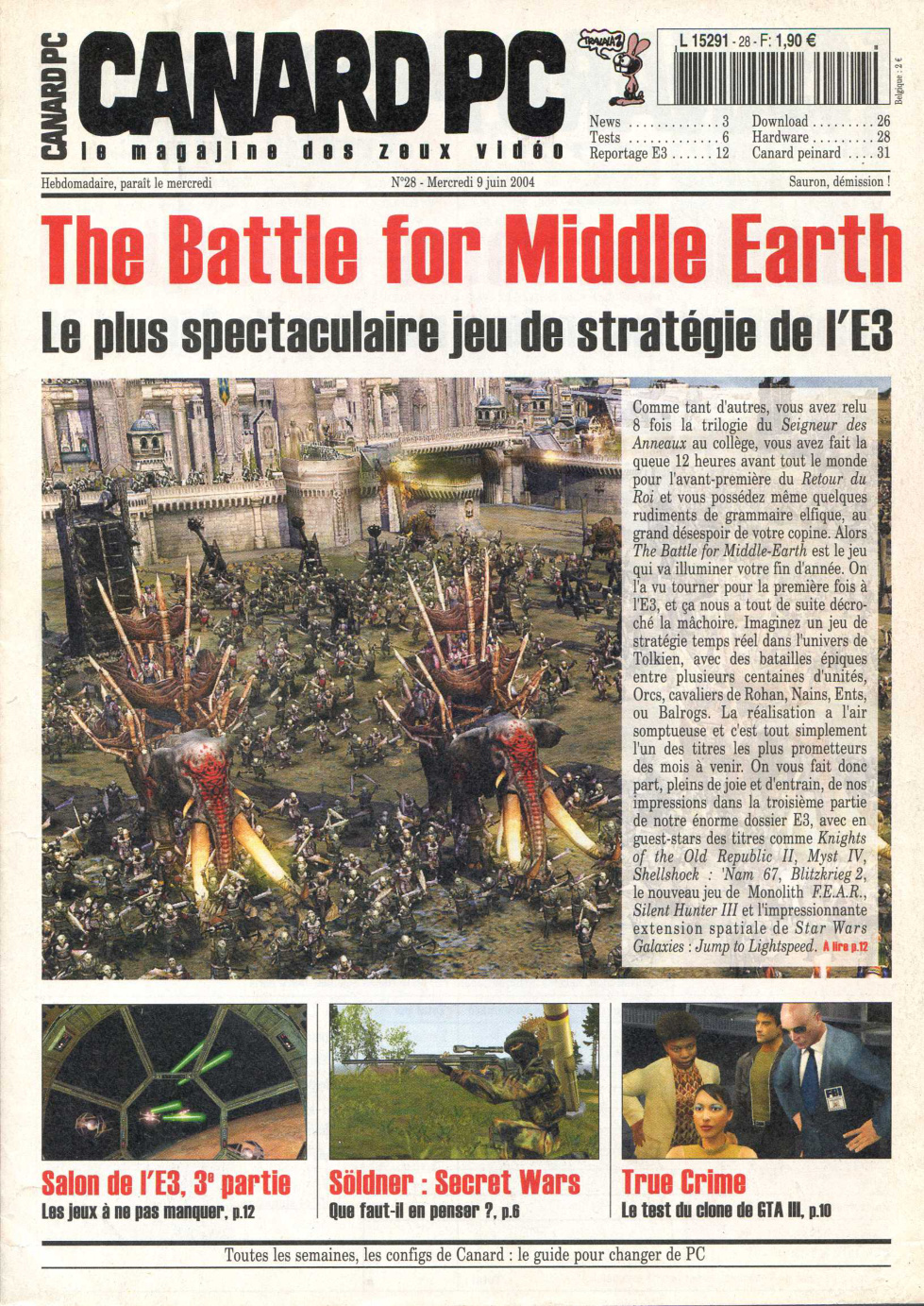 Première page de canardpc numero028