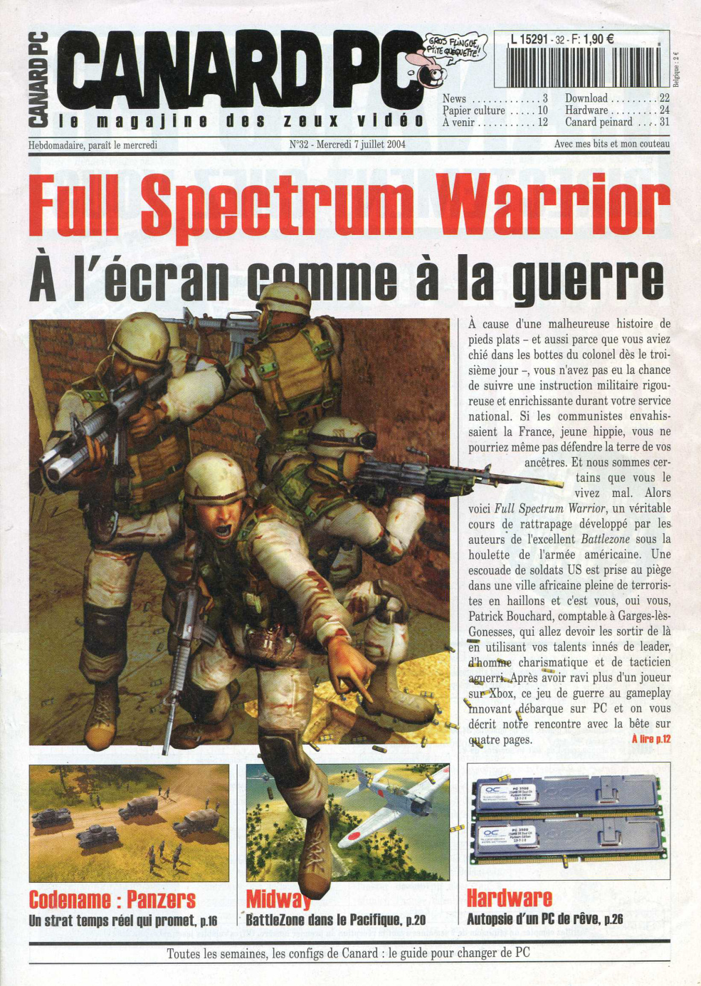 Première page de canardpc numero032