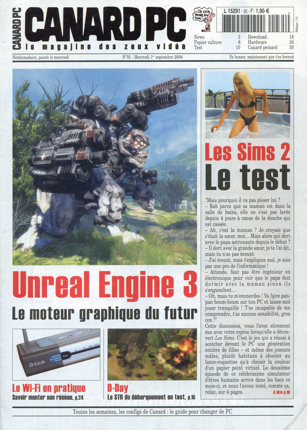 Première page de canardpc numero035