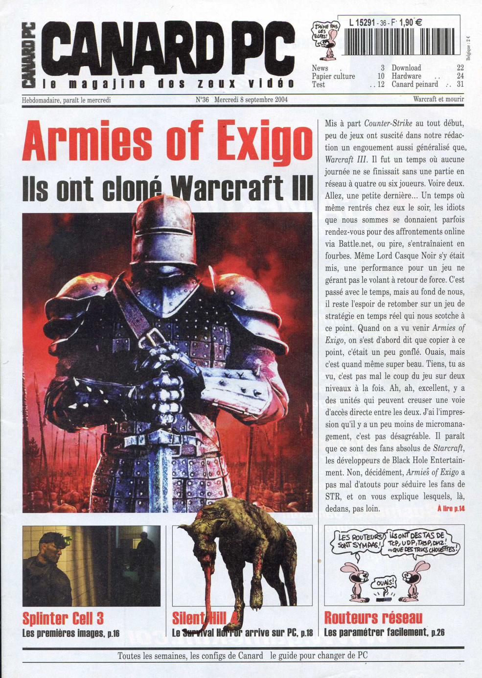 Première page de canardpc numero036
