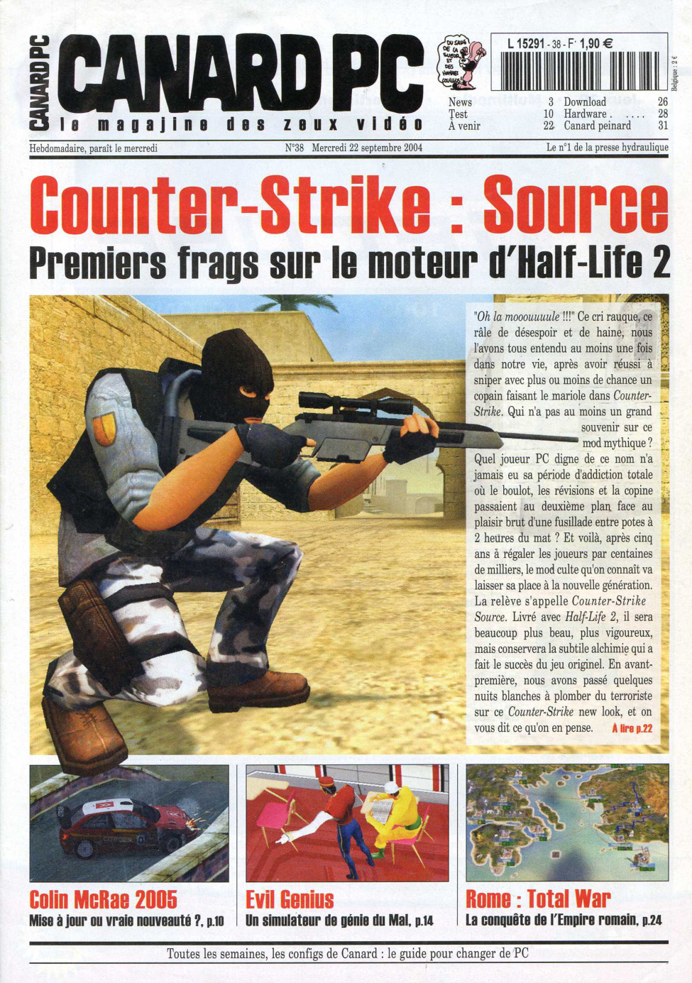 Première page de canardpc numero038