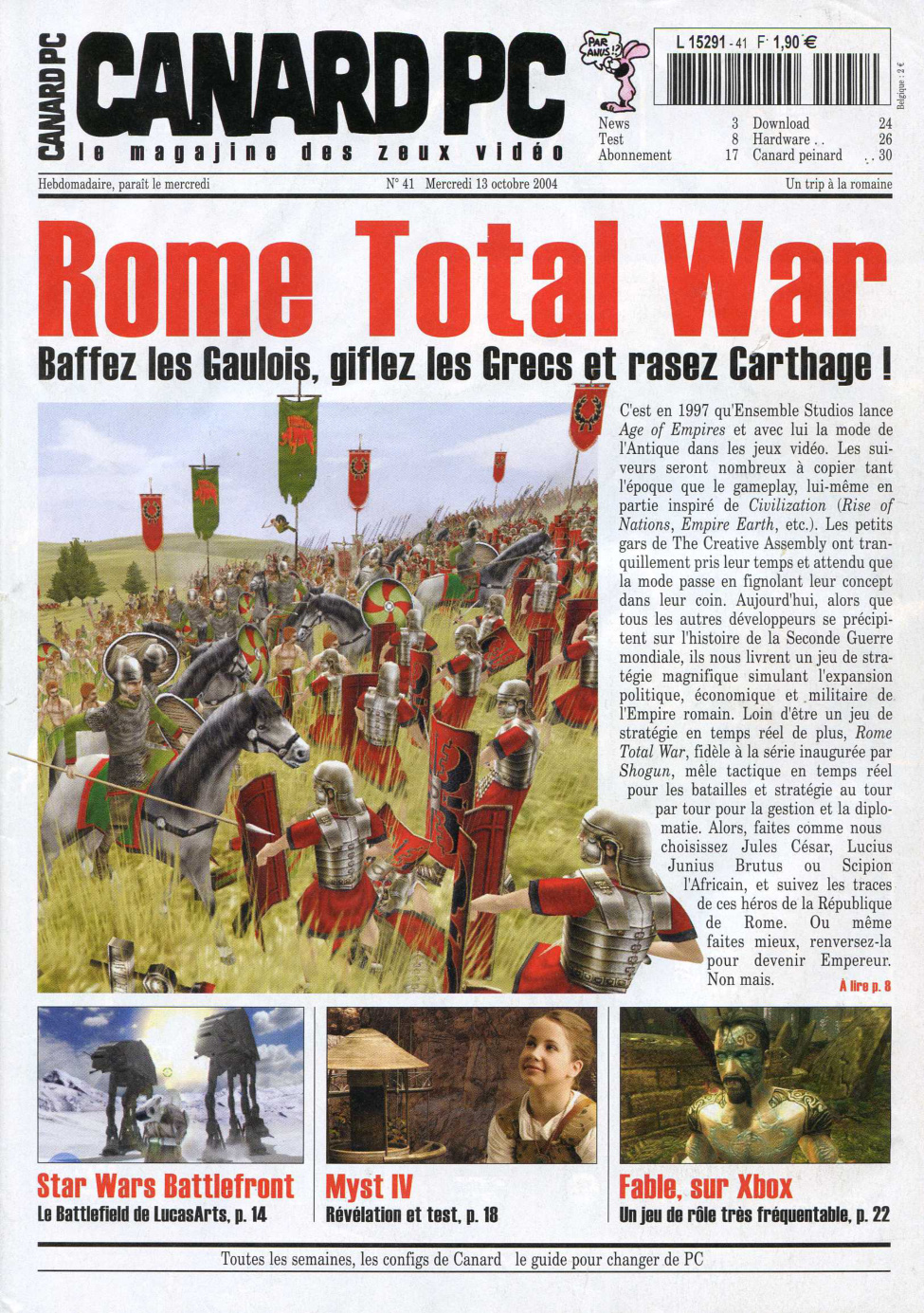 Première page de canardpc numero041