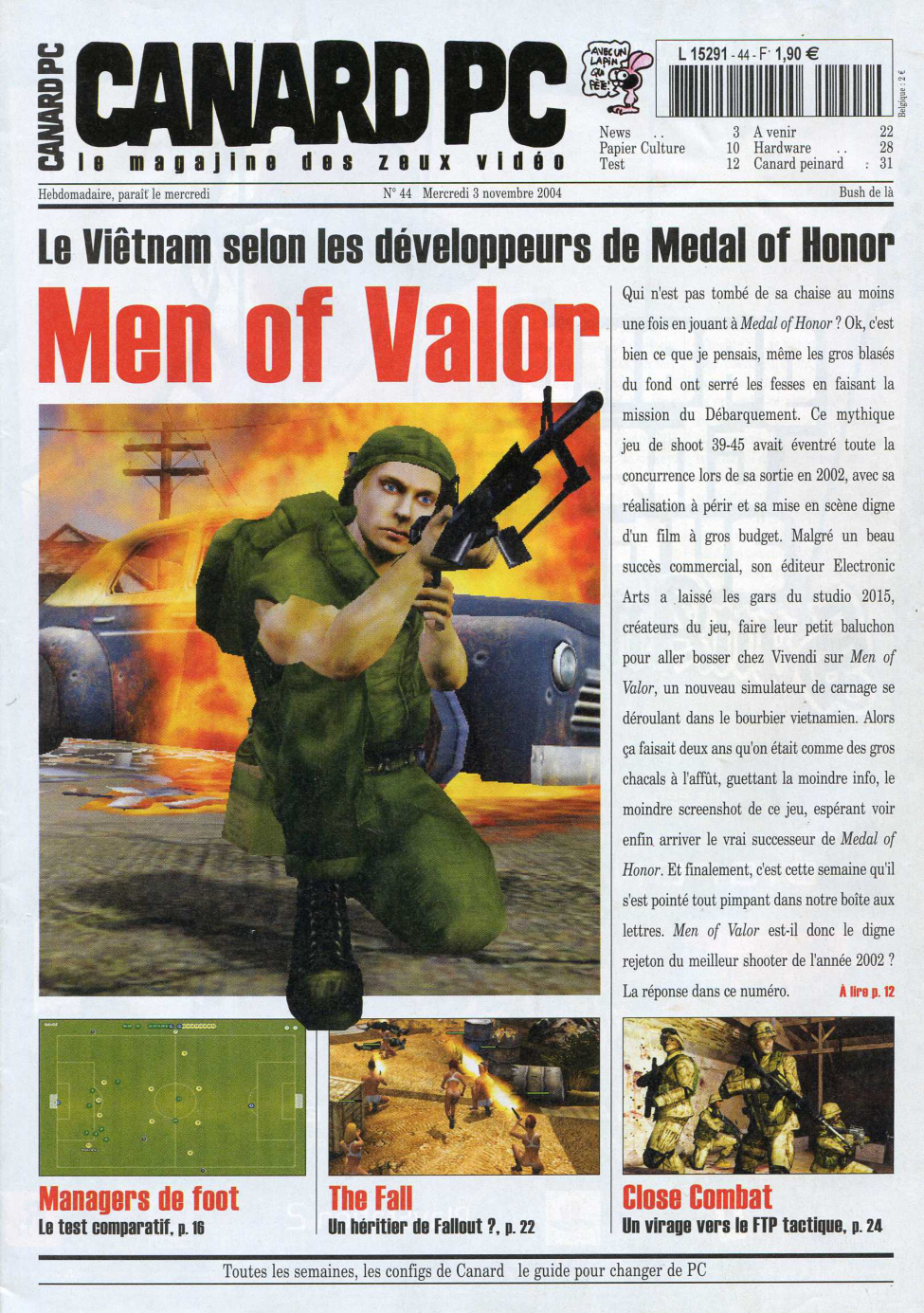 Première page de canardpc numero044