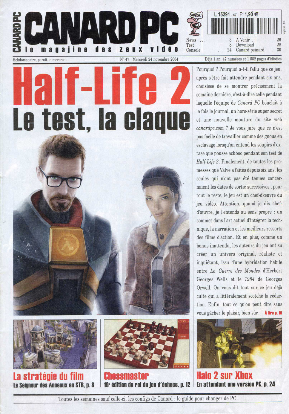 Première page de canardpc numero047