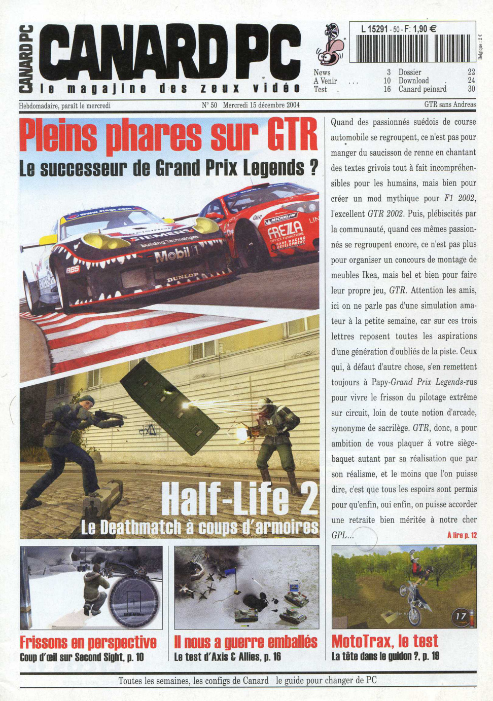 Première page de canardpc numero050