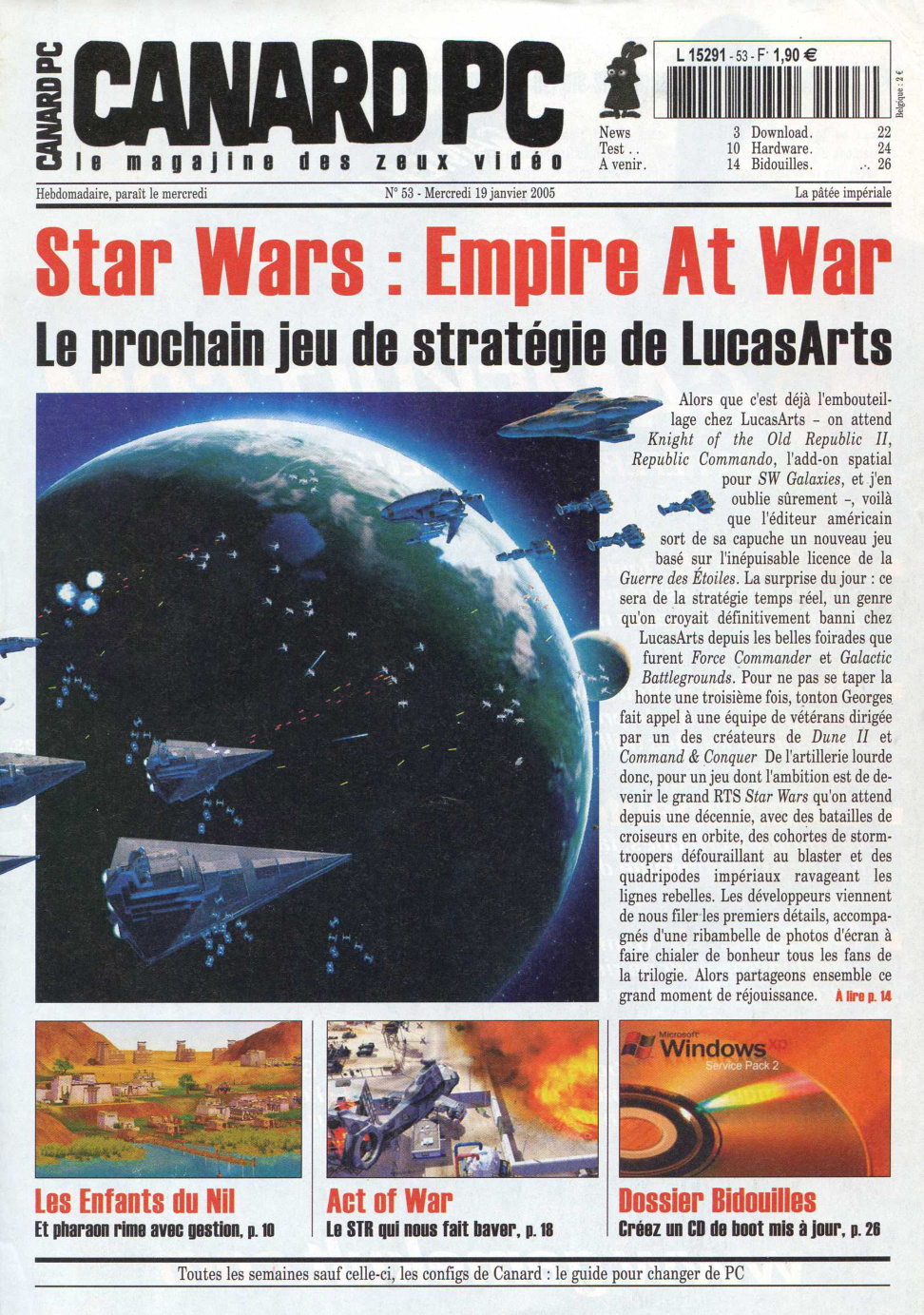 Première page de canardpc numero053