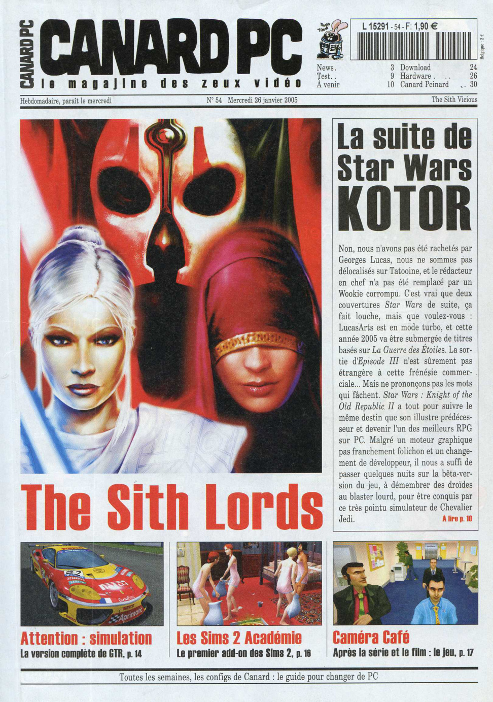 Première page de canardpc numero054