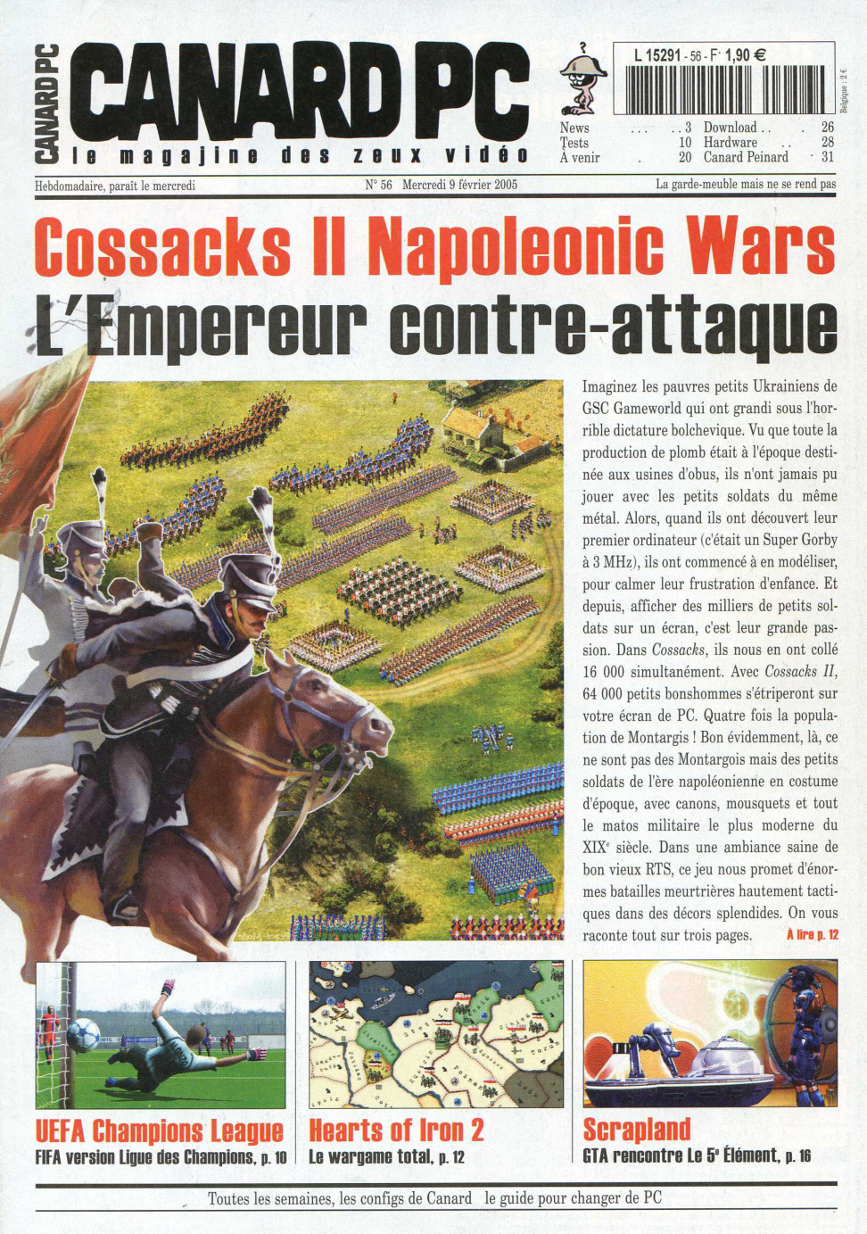 Première page de canardpc numero056
