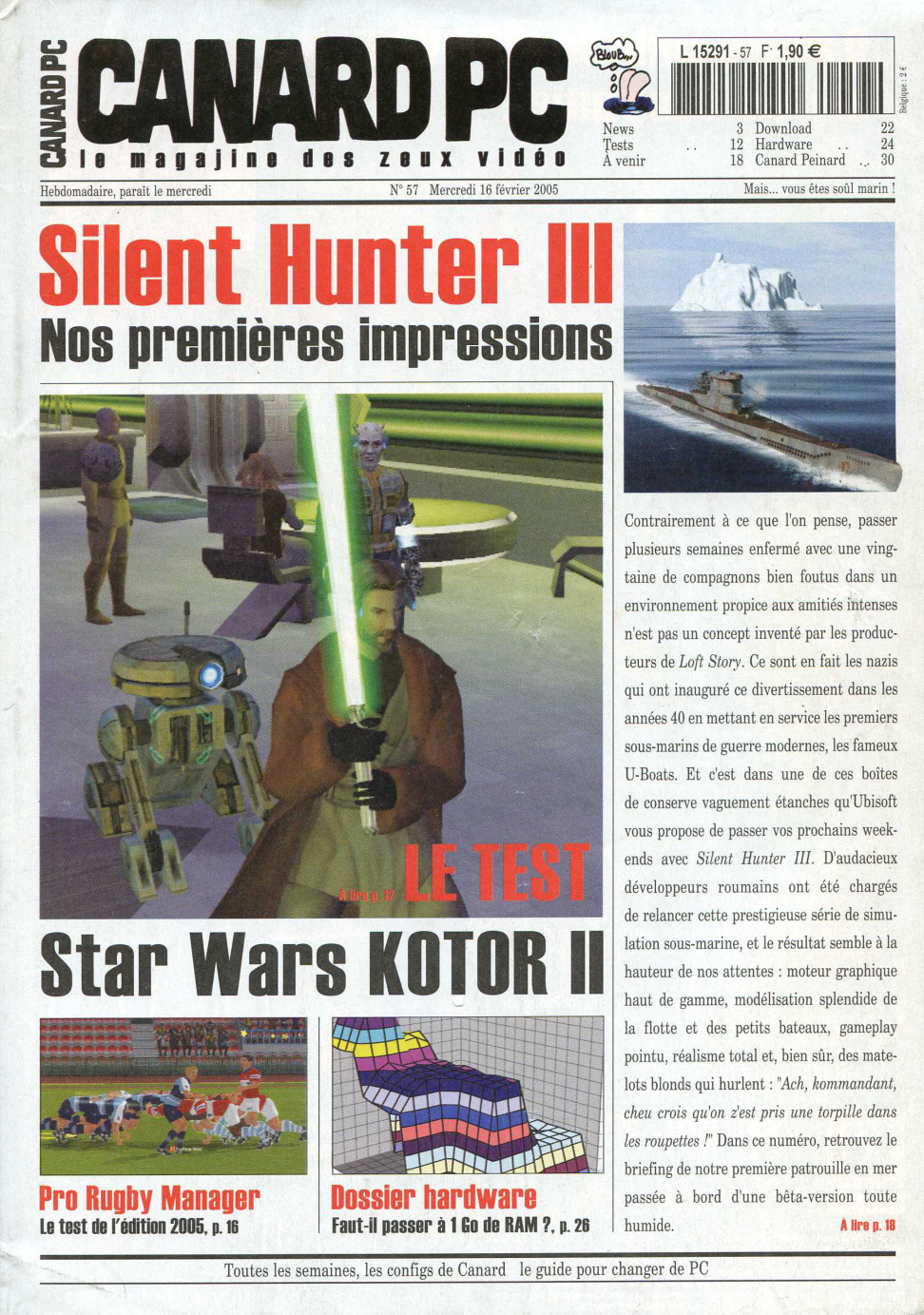 Première page de canardpc numero057