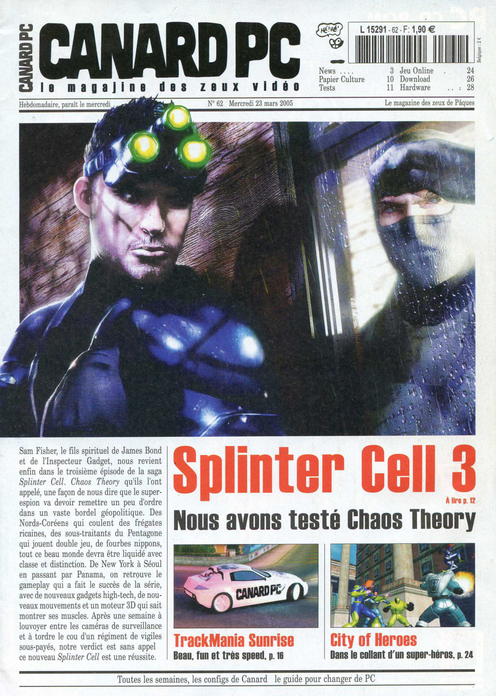 Première page de canardpc numero062