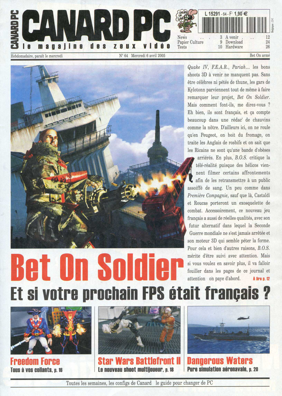 Première page de canardpc numero064