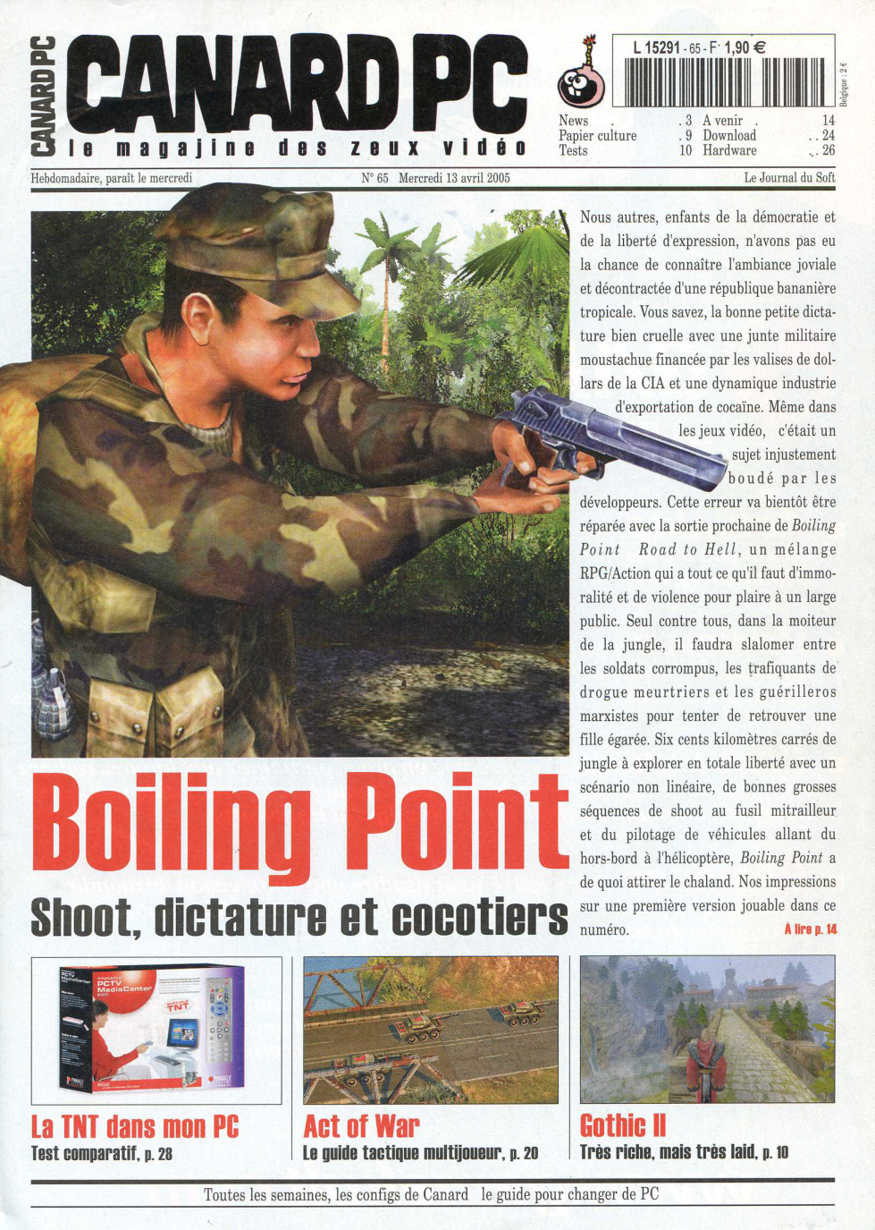 Première page de canardpc numero065