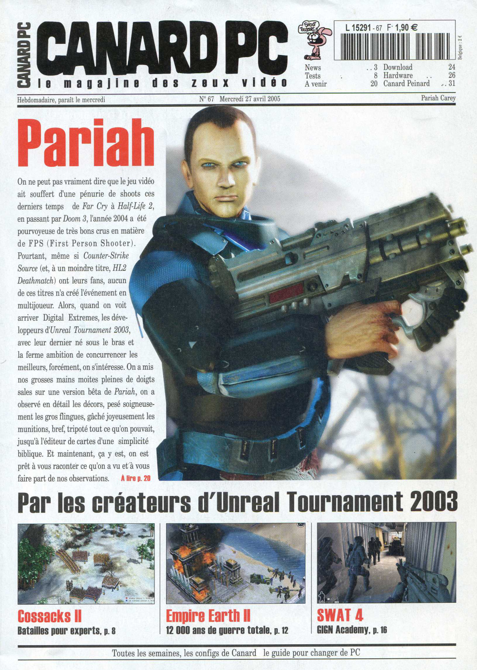 Première page de canardpc numero067