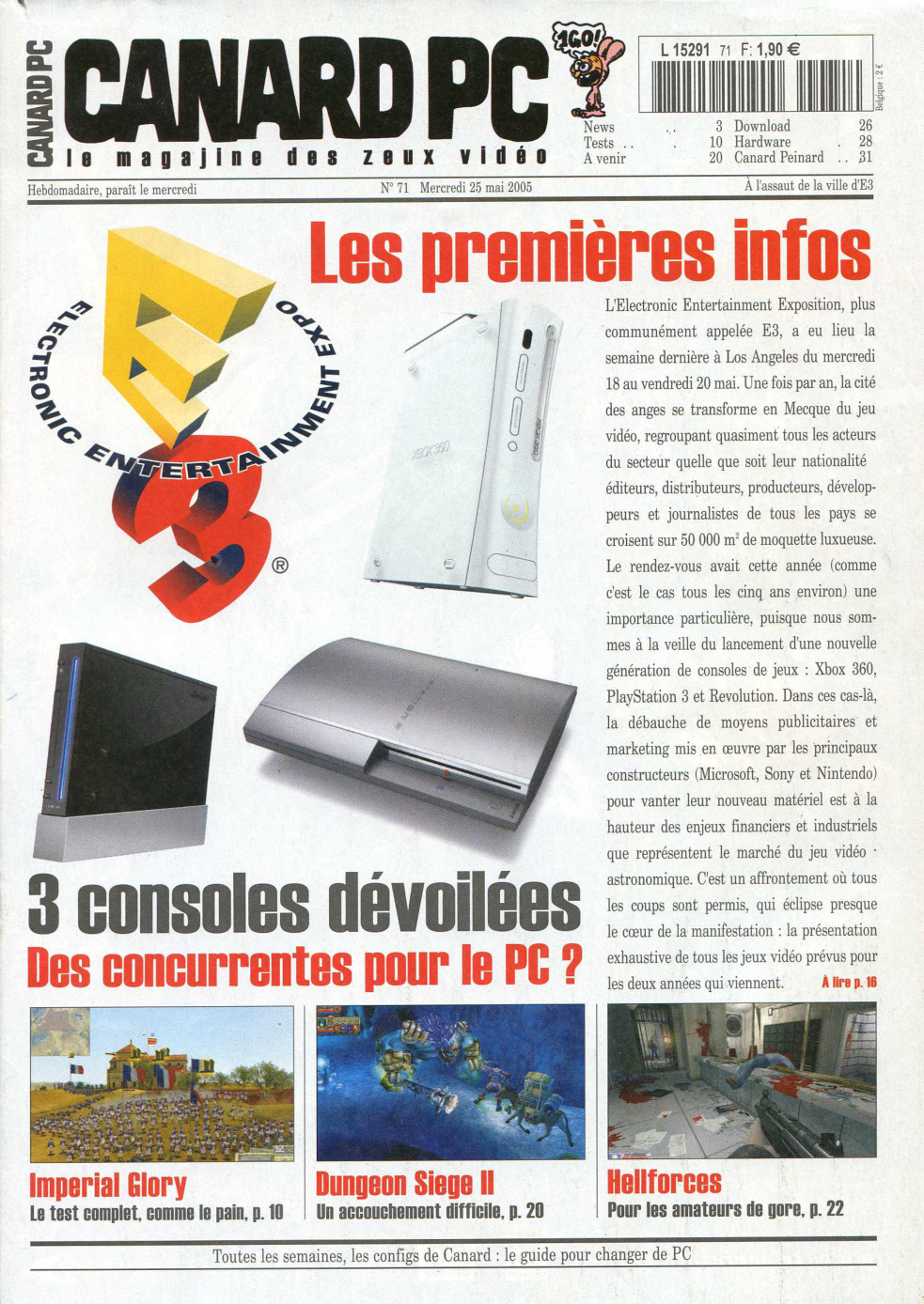 Première page de canardpc numero071