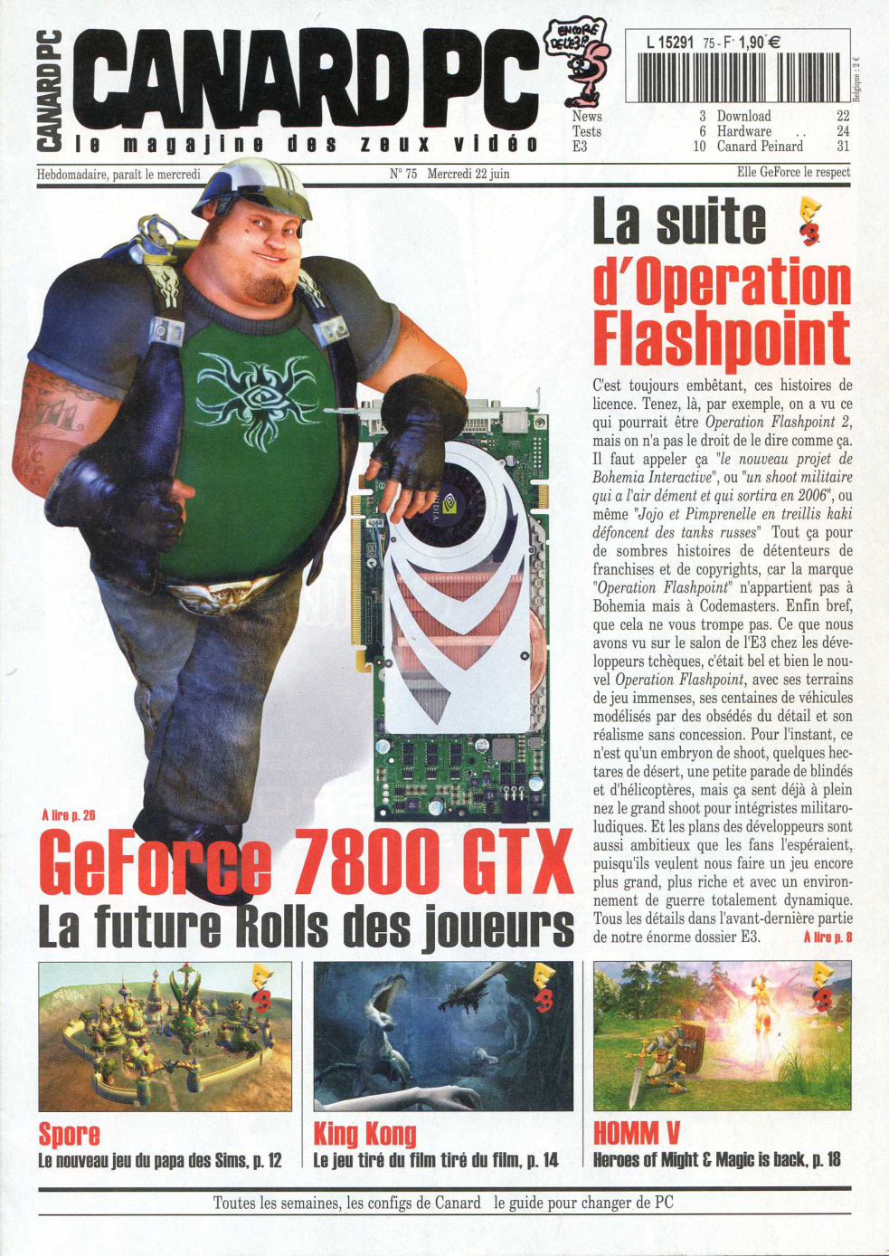 Première page de canardpc numero075