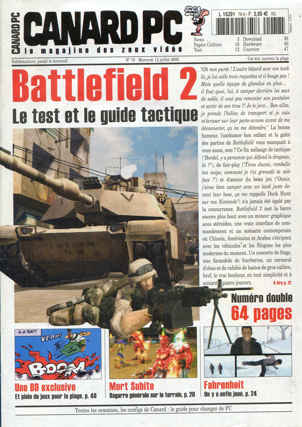 Première page de canardpc numero078