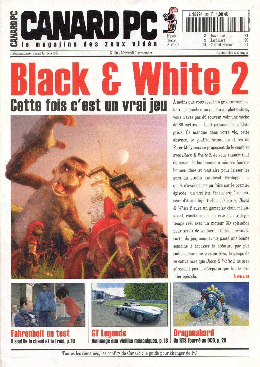 Première page de canardpc numero080