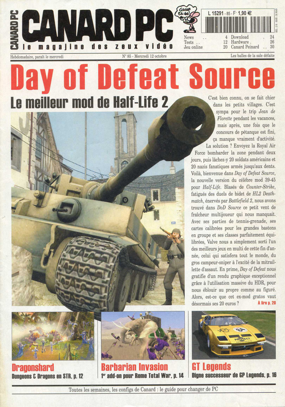 Première page de canardpc numero085