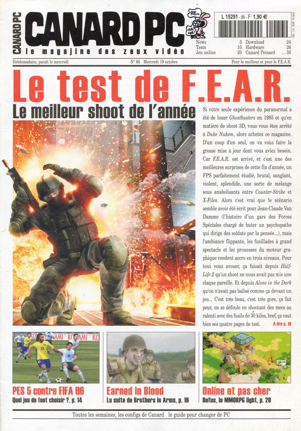 Première page de canardpc numero086