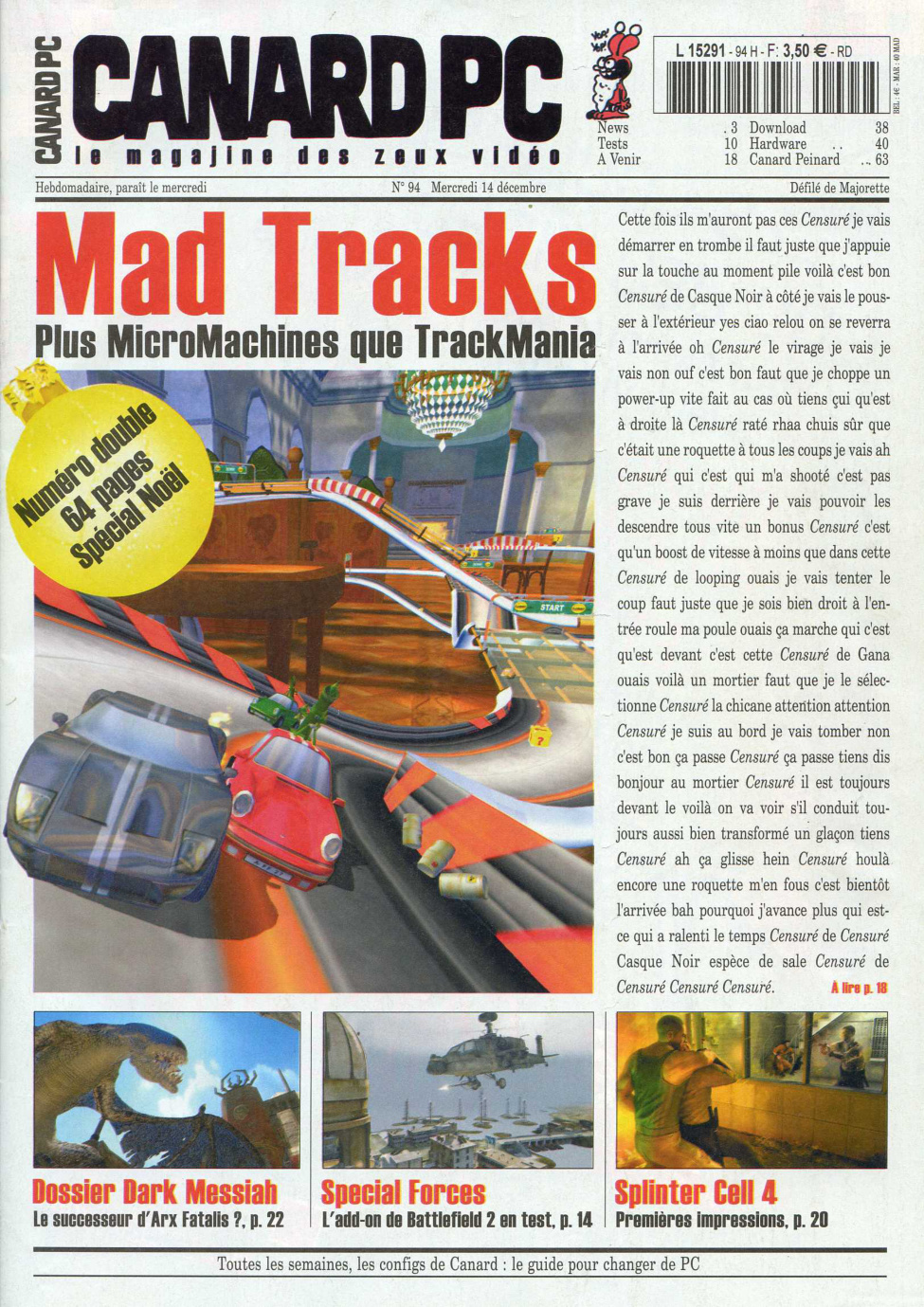 Première page de canardpc numero094