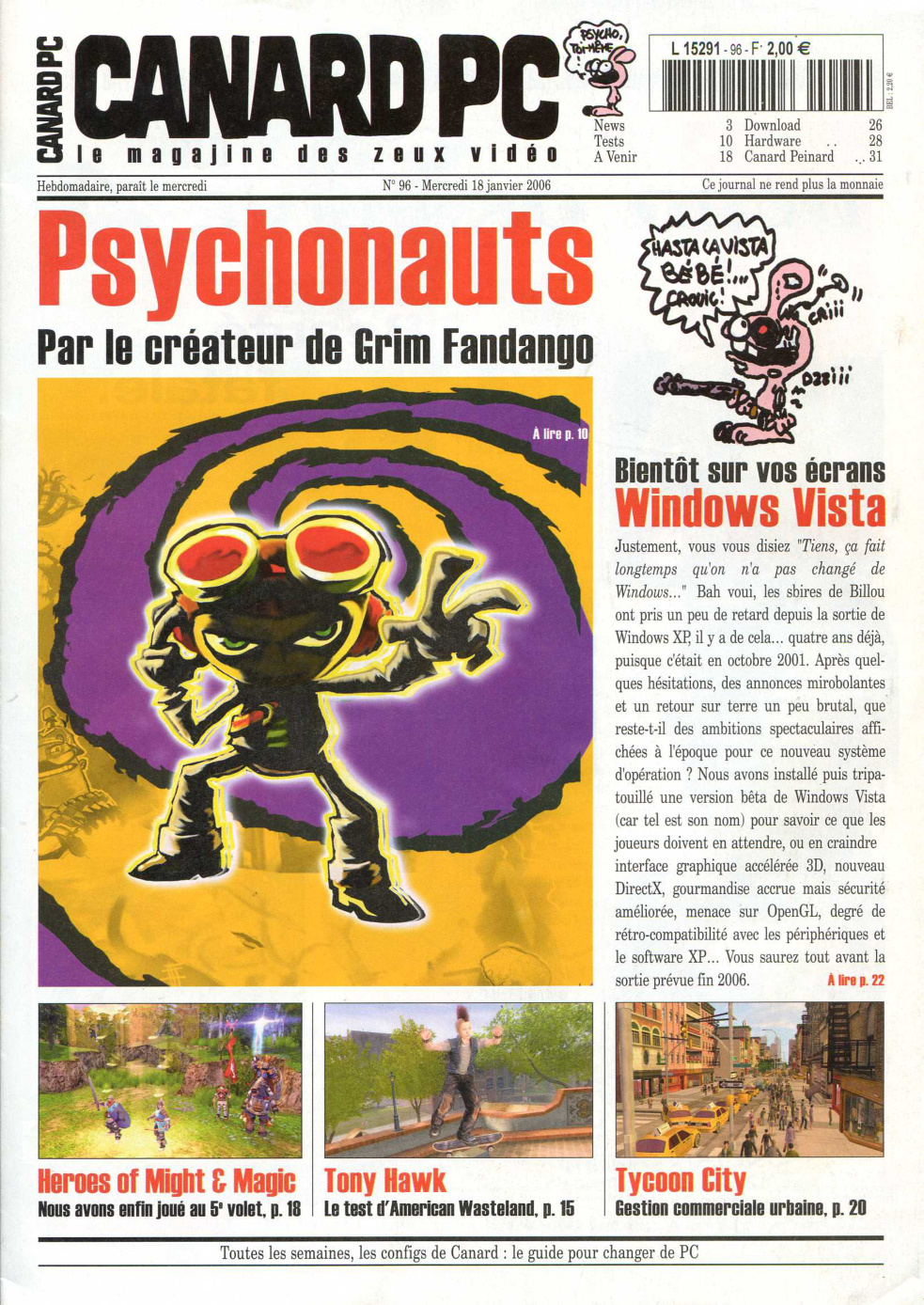 Première page de canardpc numero096