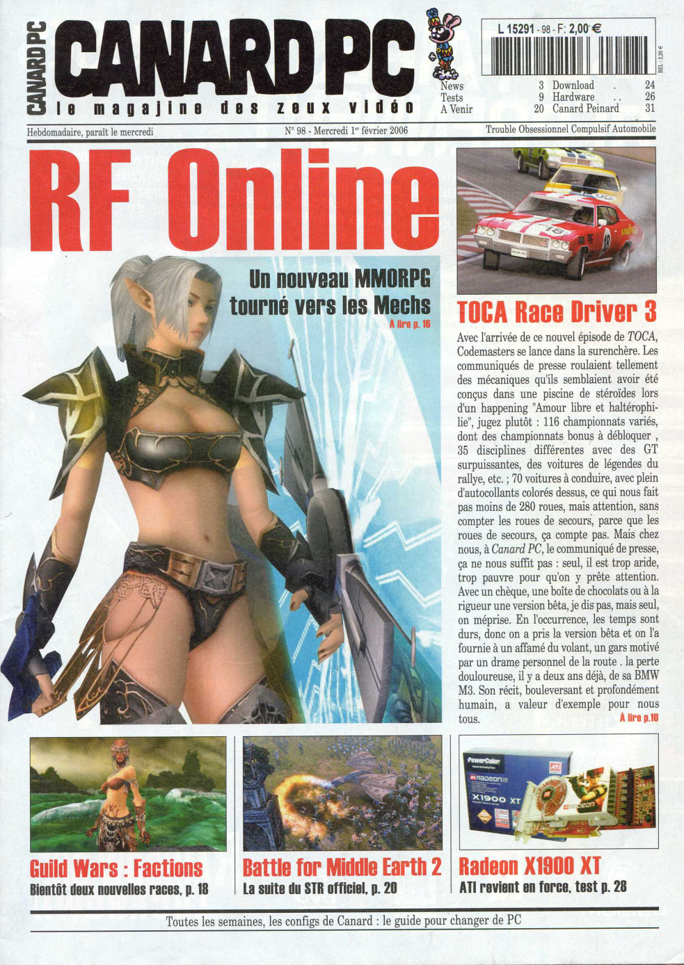 Première page de canardpc numero098
