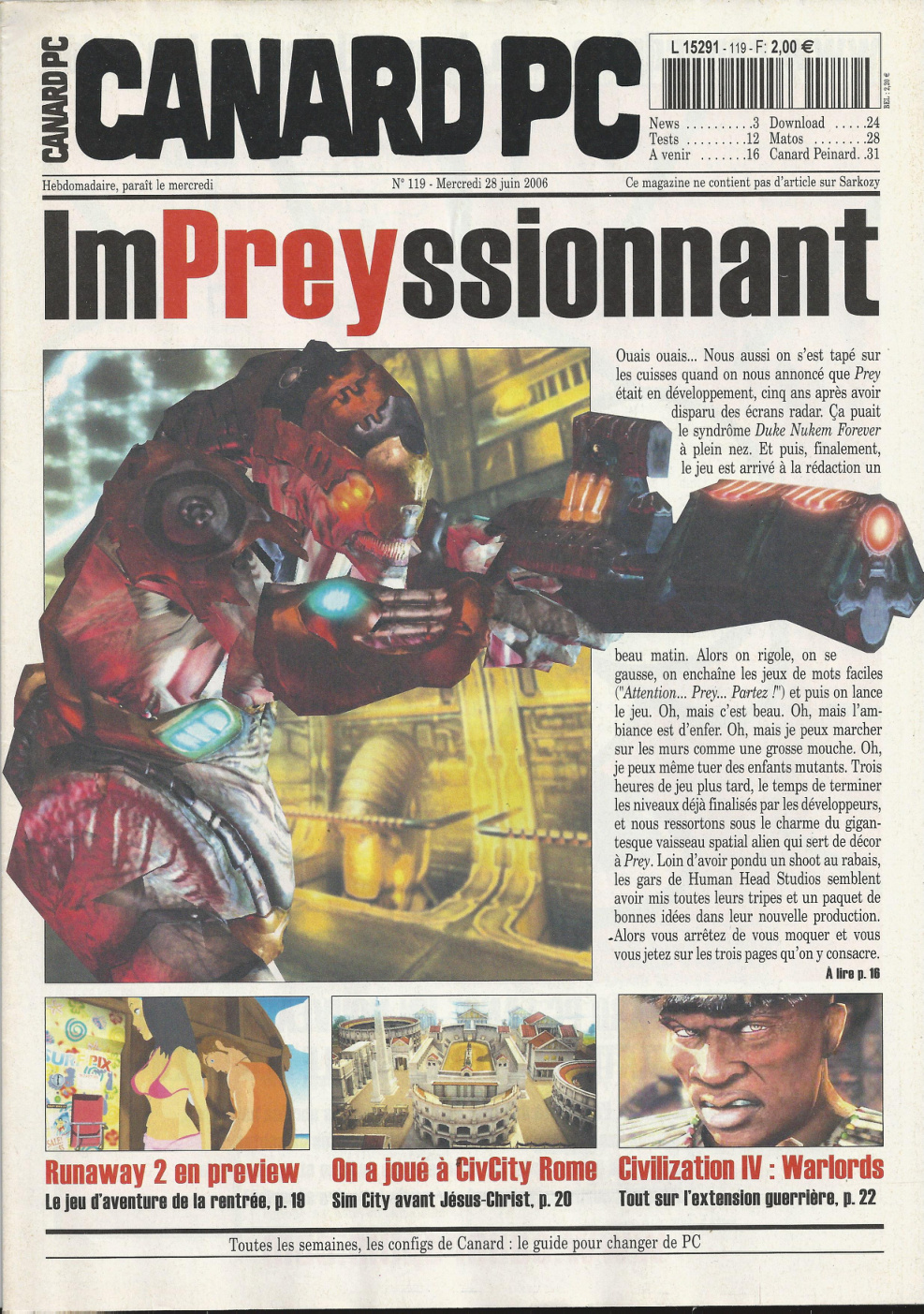 Première page de canardpc numero119