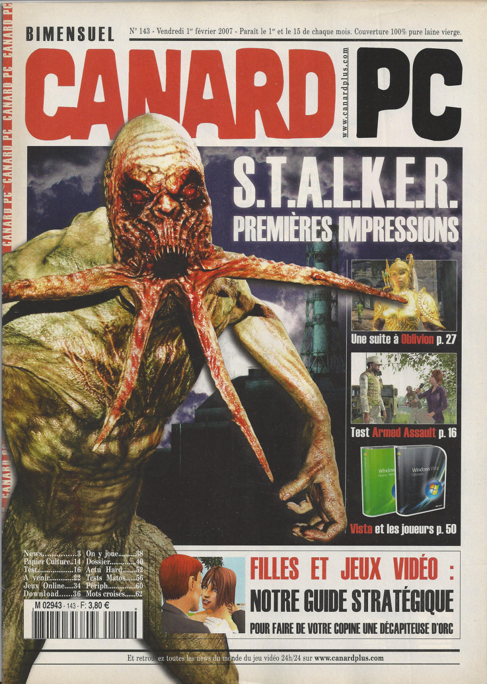 Première page de canardpc numero143