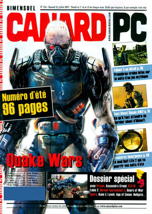 Première page de canardpc numero154