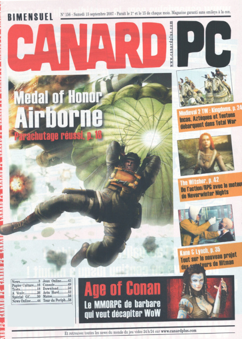 Première page de canardpc numero156