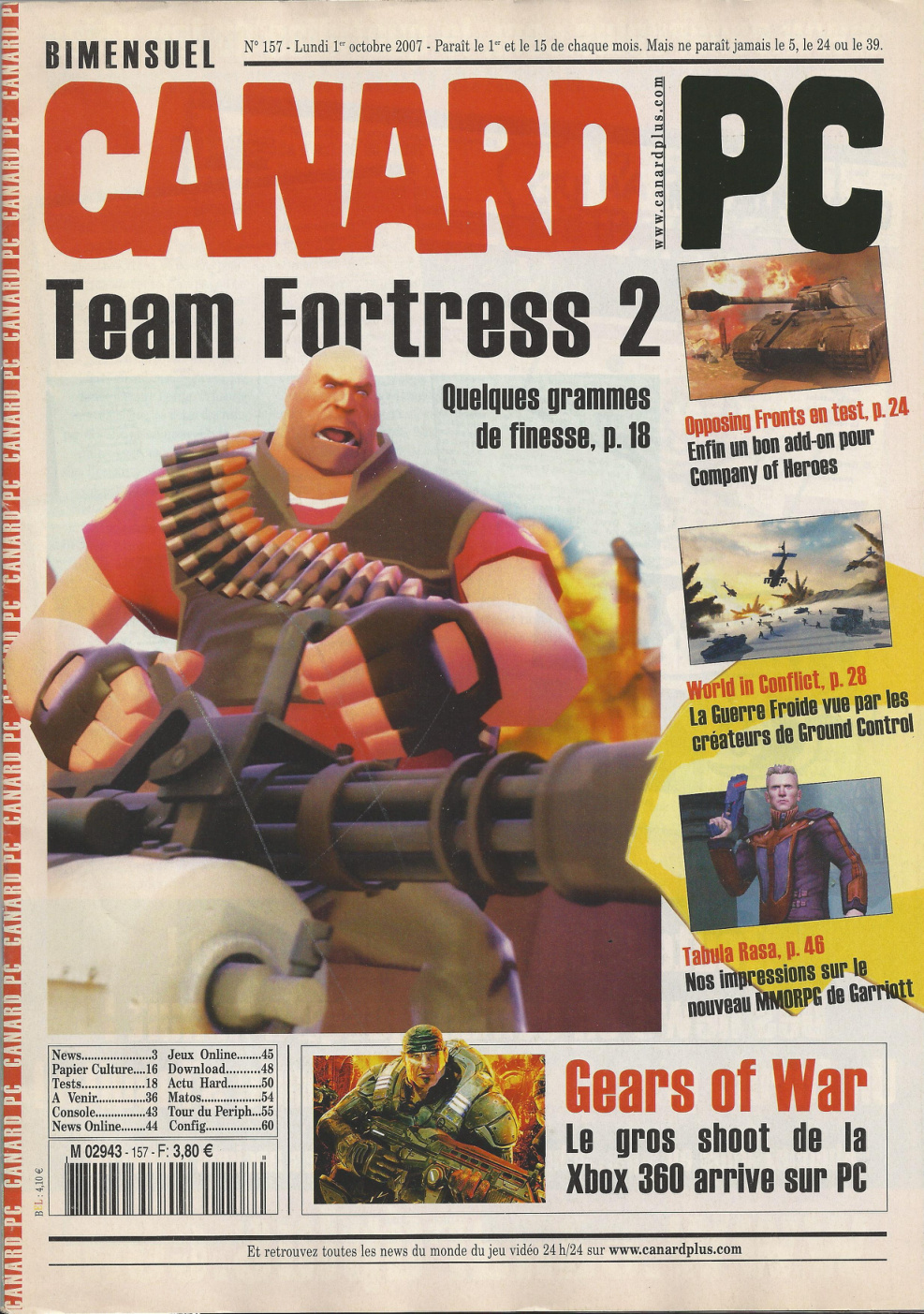 Première page de canardpc numero157