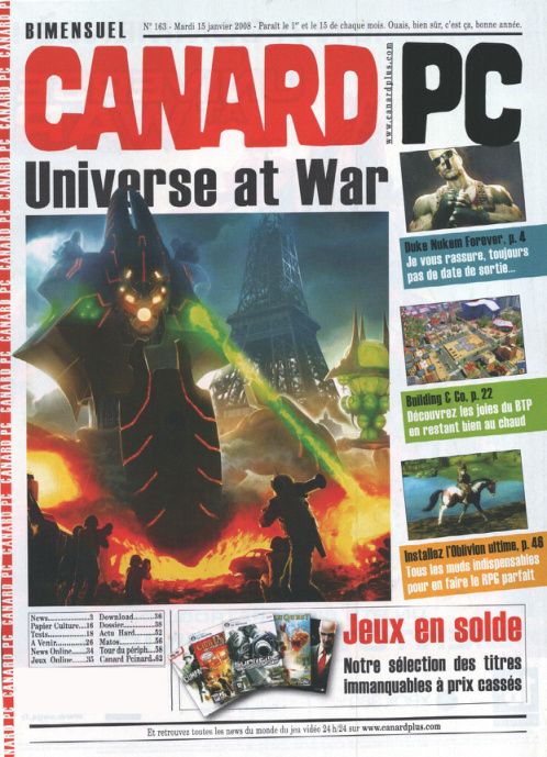 Première page de canardpc numero163