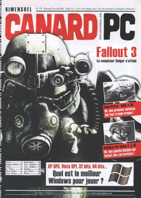 Première page de canardpc numero170