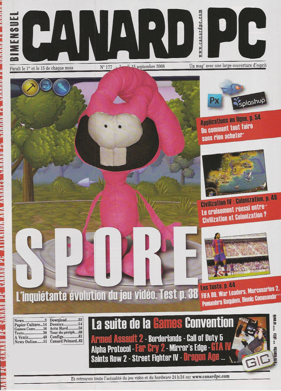 Première page de canardpc numero177