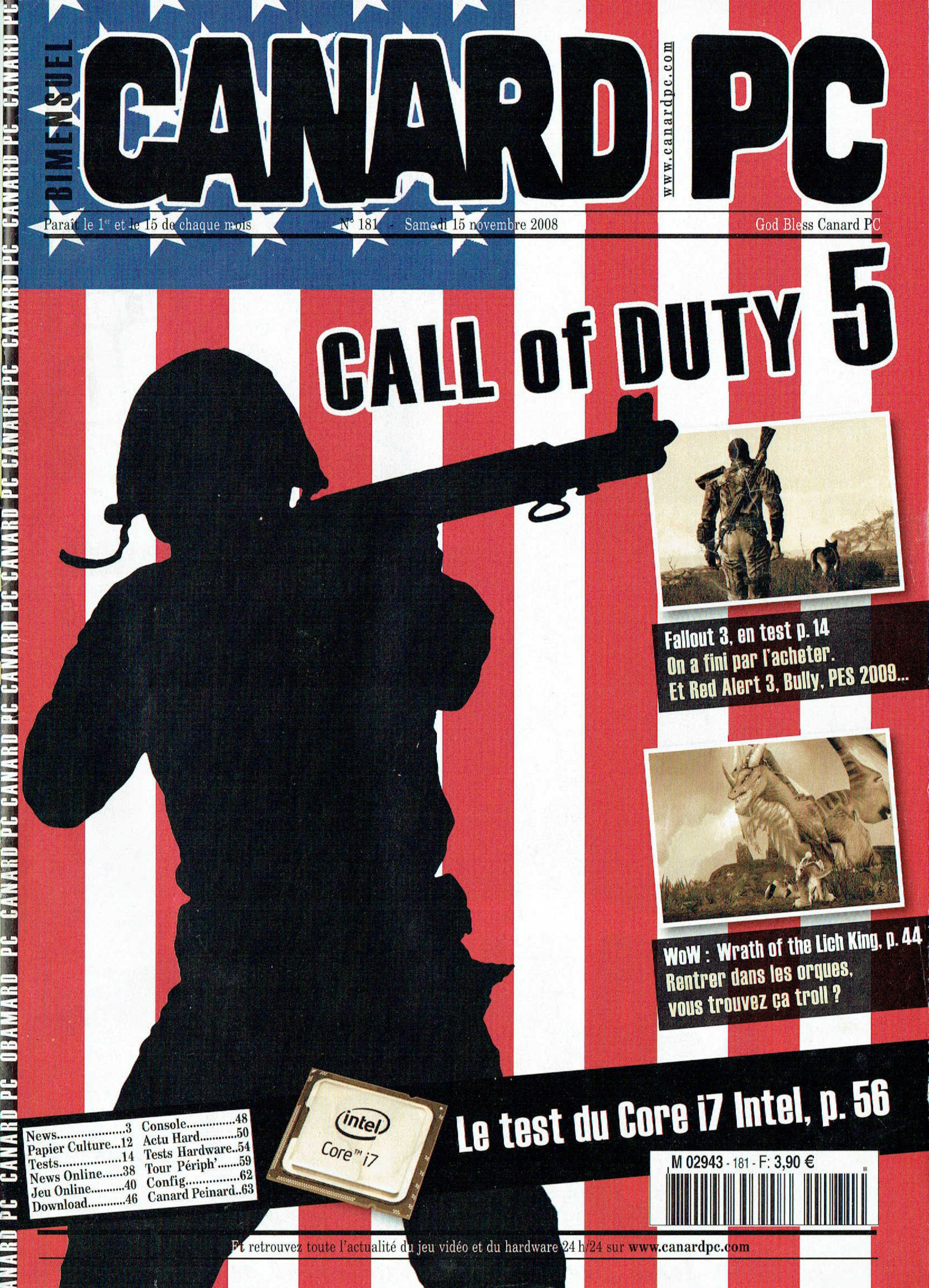 Première page de canardpc numero181