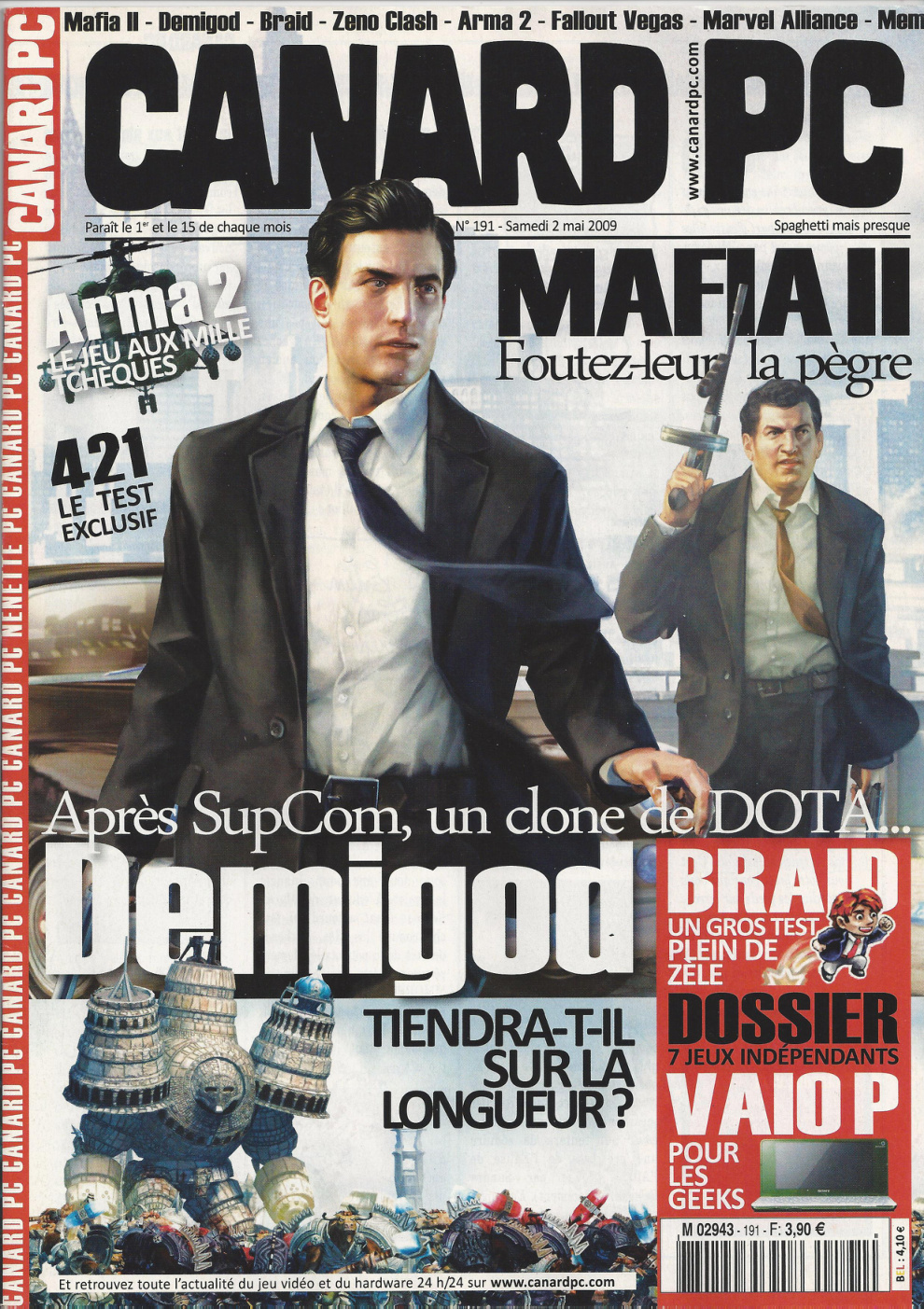 Première page de canardpc numero191