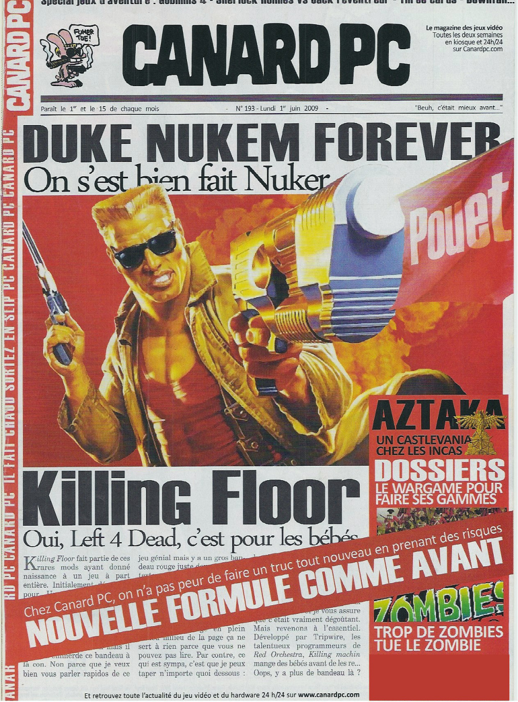 Première page de canardpc numero193